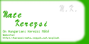 mate kerezsi business card